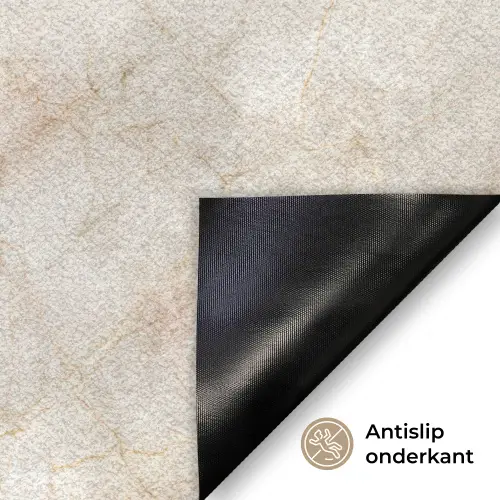 Lichtbeige - Goudbruine Nerven - Marmer Deurmat klein 898 -antislip_NL
