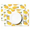 Citroenen - Wit - Bloemen - Patroon Placemat vinyl groot 368 -zzsfeer2_Kitchenyeah-website