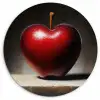 Apple - Hart - Rood Wandcirkel plexiglas klein -3d