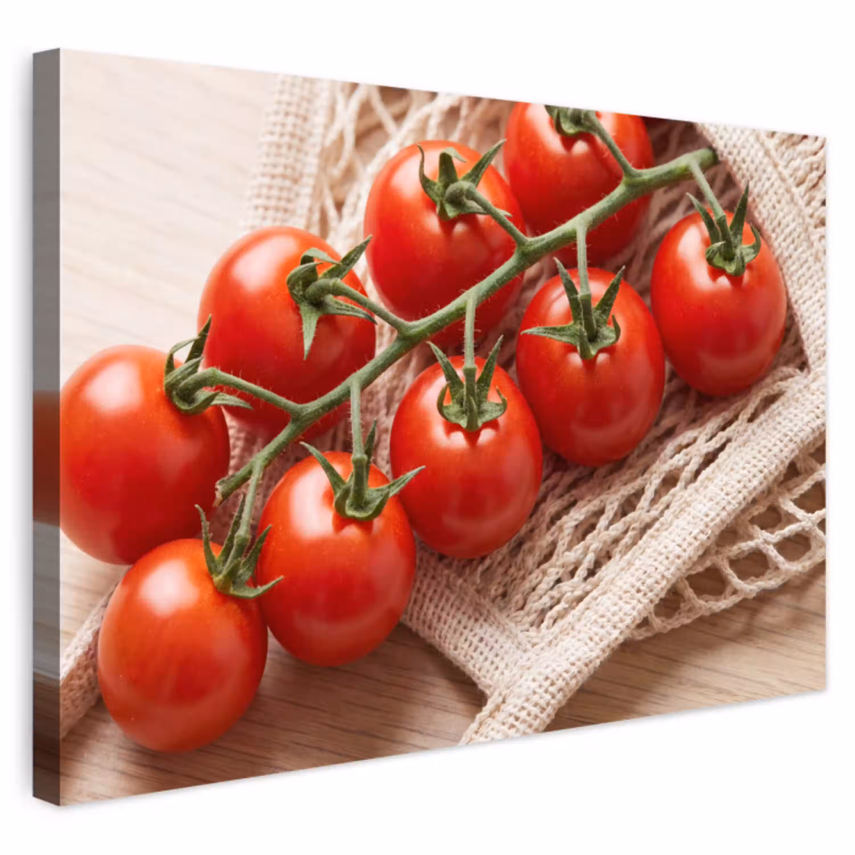 Tomaten - Vers - Eten Tuinposter op houten frame 2 cm dik klein -3d