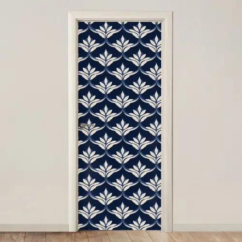 Modern - Ontwerp - Blauw deurposter klein 289 -3d_beige