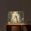 Giraffe - Jungle - Bloemen Light Box met batterij (Wandlamp kind) middel -sfeer1_kind