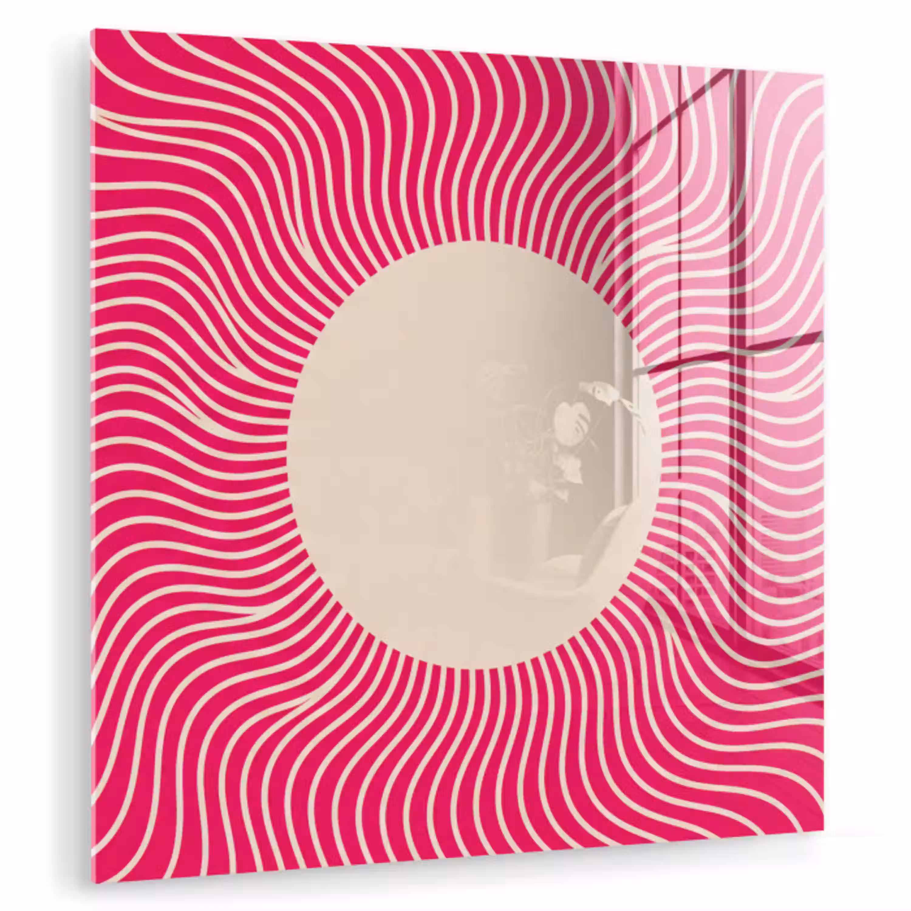 Abstract - Patroon - Roze plexiglas 5mm klein -zzzproduct_nieuw