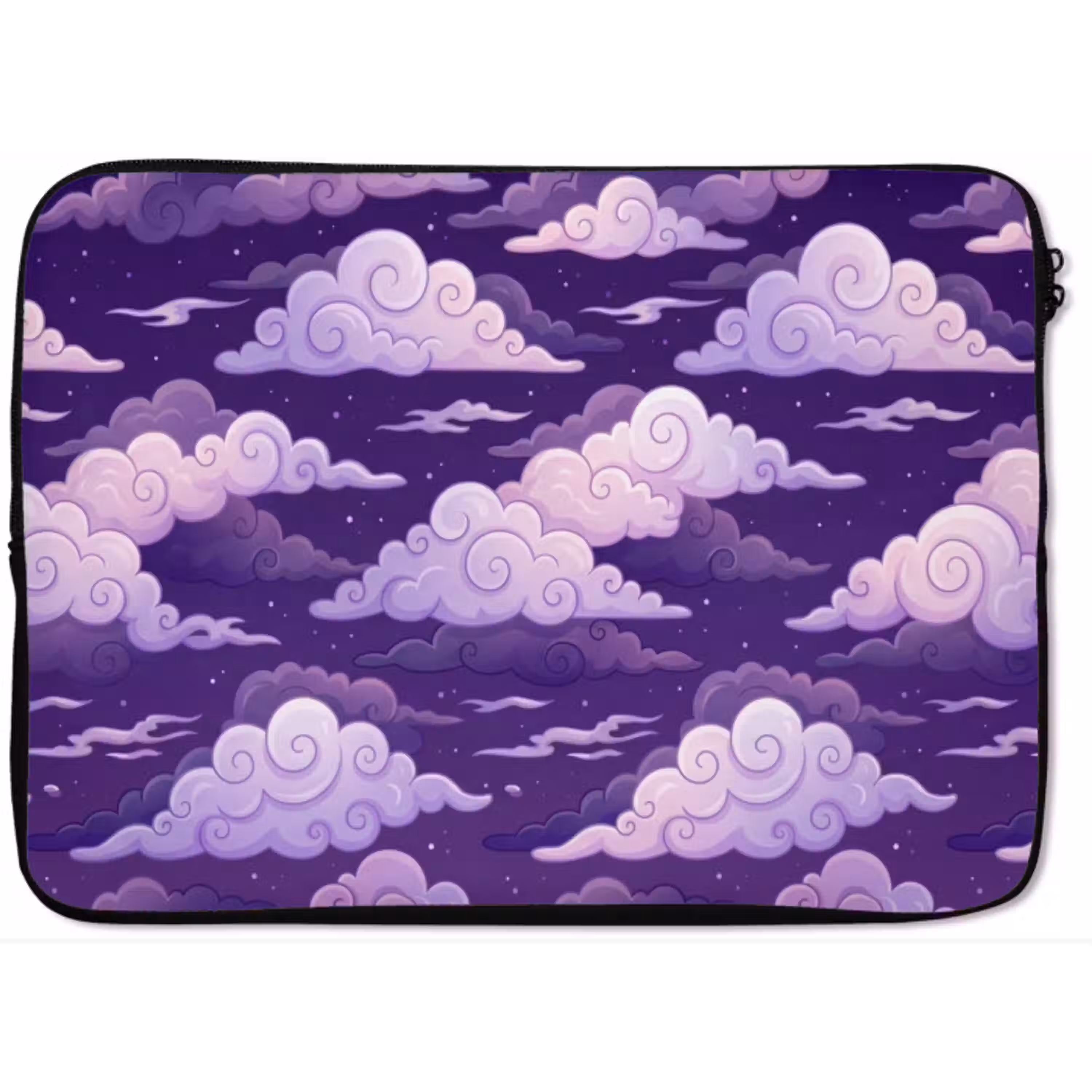 Wolken - Nacht - Natuur - Abstract - Paars laptophoes neopreen klein -zkaufland3dotto