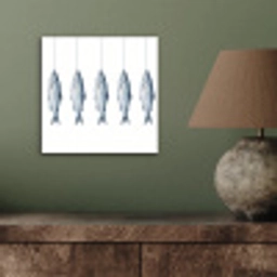 Vissen - Illustratie - Delfts - Blauw aluminium wit klein -sfeer2