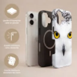 Sneeuwuil - Portret - Geel Toughcase MagSafe Apple iPhone 17 klein -USP_Lagen_FR