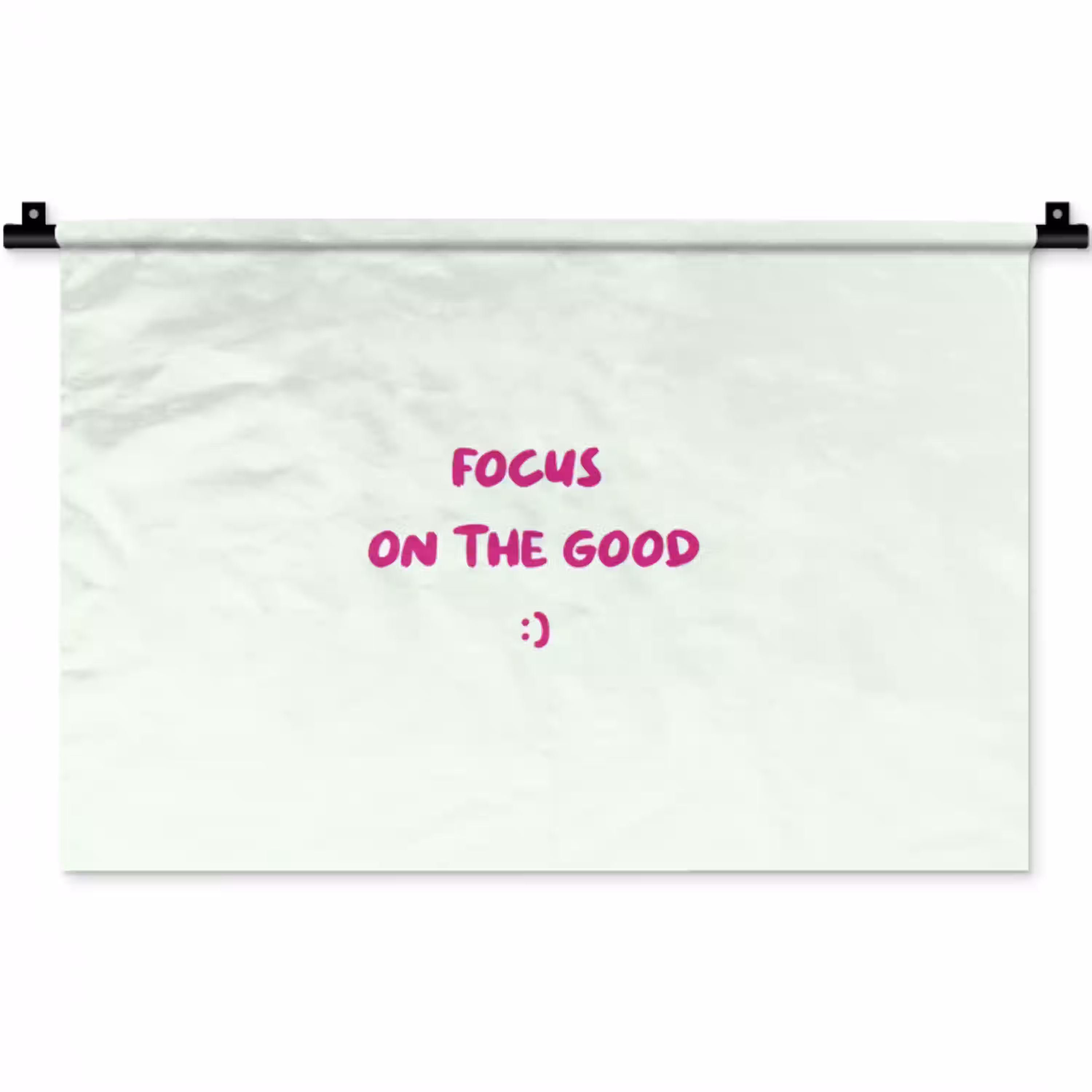Focus - Beige - Roze - Smiley Wandkleed katoen klein -zz3d