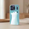 Ijsbeer - Lichtblauw - Minimalistisch Telefoonhoesje iPhone 17 Pro klein -sfeer2