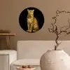 Panter - Realistisch - Bruin Wandcirkel behangsticker klein -sfeer1
