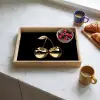 Kersen - Zwart - Goud - Chrome Dienblad Rechthoek middel -sfeer2