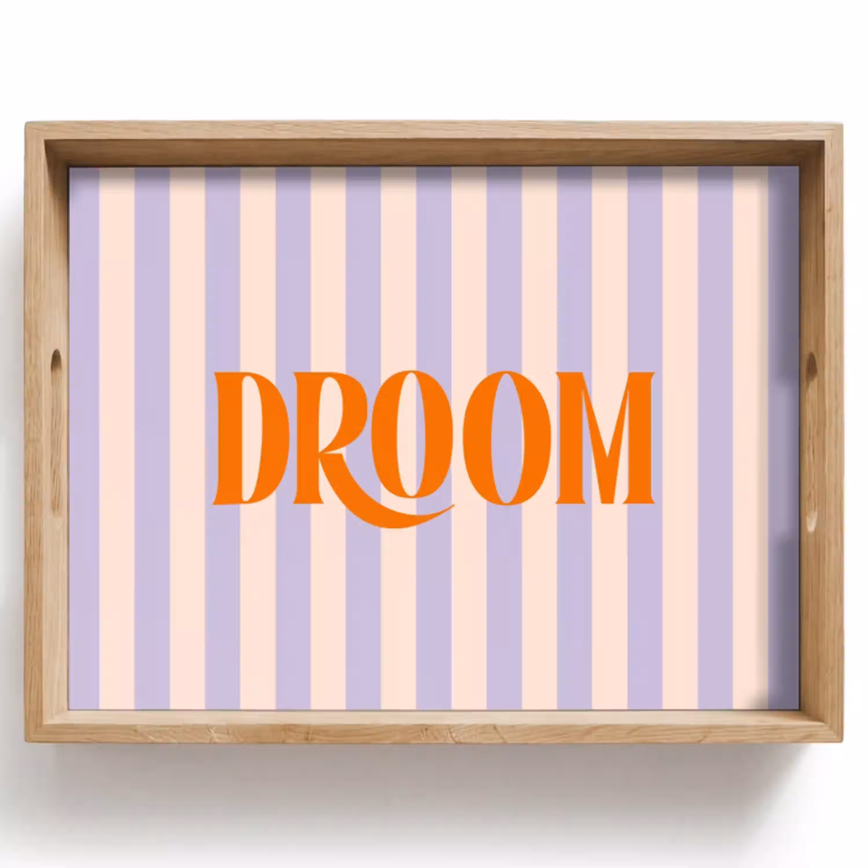 Lila - Oranje - Strepen - Droom Dienblad Rechthoek middel -z3d_shopping