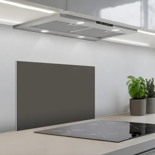 Grijs - Kleuren - Effen keuken achterwand spatscherm klein 900 -3d_schuin