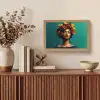 Vrouw - Hoodtooi - Tropisch - Fruit - Druiven Light Box met kabel (Tafellamp) klein -sfeer2