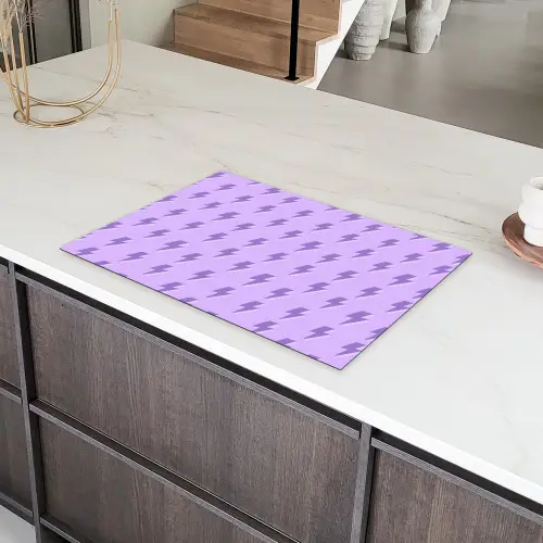 Bliksem - Paars - Lila Inductie beschermer vinyl 3mm klein 276 -sfeer8
