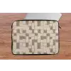 Blok - Patroon - Bruin laptophoes neopreen klein 279 -tafel