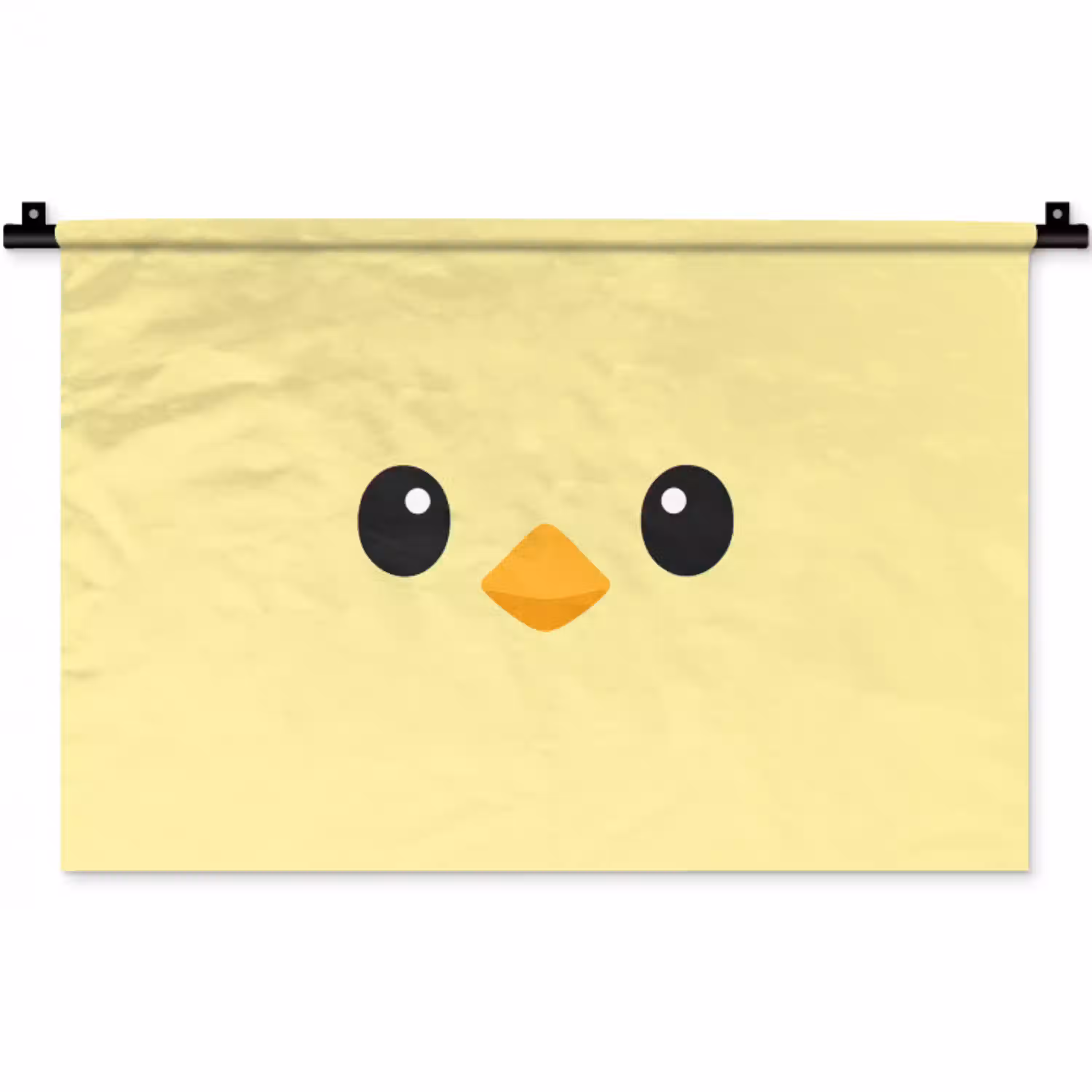 Kuiken - Vrolijk - Geel - Minimalistisch Wandkleed katoen klein -zz3d