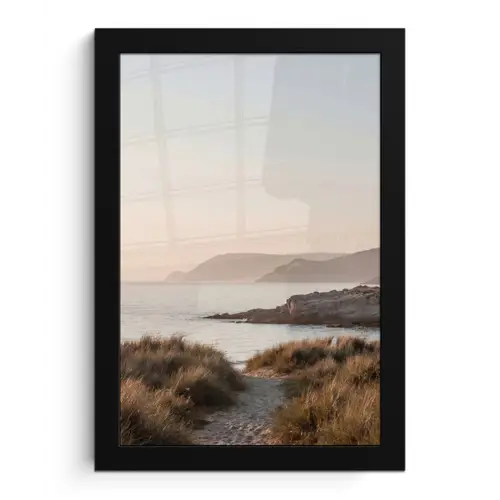 Landschap - Kust - Duinen fotolijst zwart zonder passe partout klein -3d