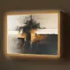 Modern - Zwart - Verf - Goud Light Box met batterij (Wandlamp) middel -z3d_website