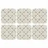 Antiek - Tegel - Beige onderzetter kurk middel 366 -3d