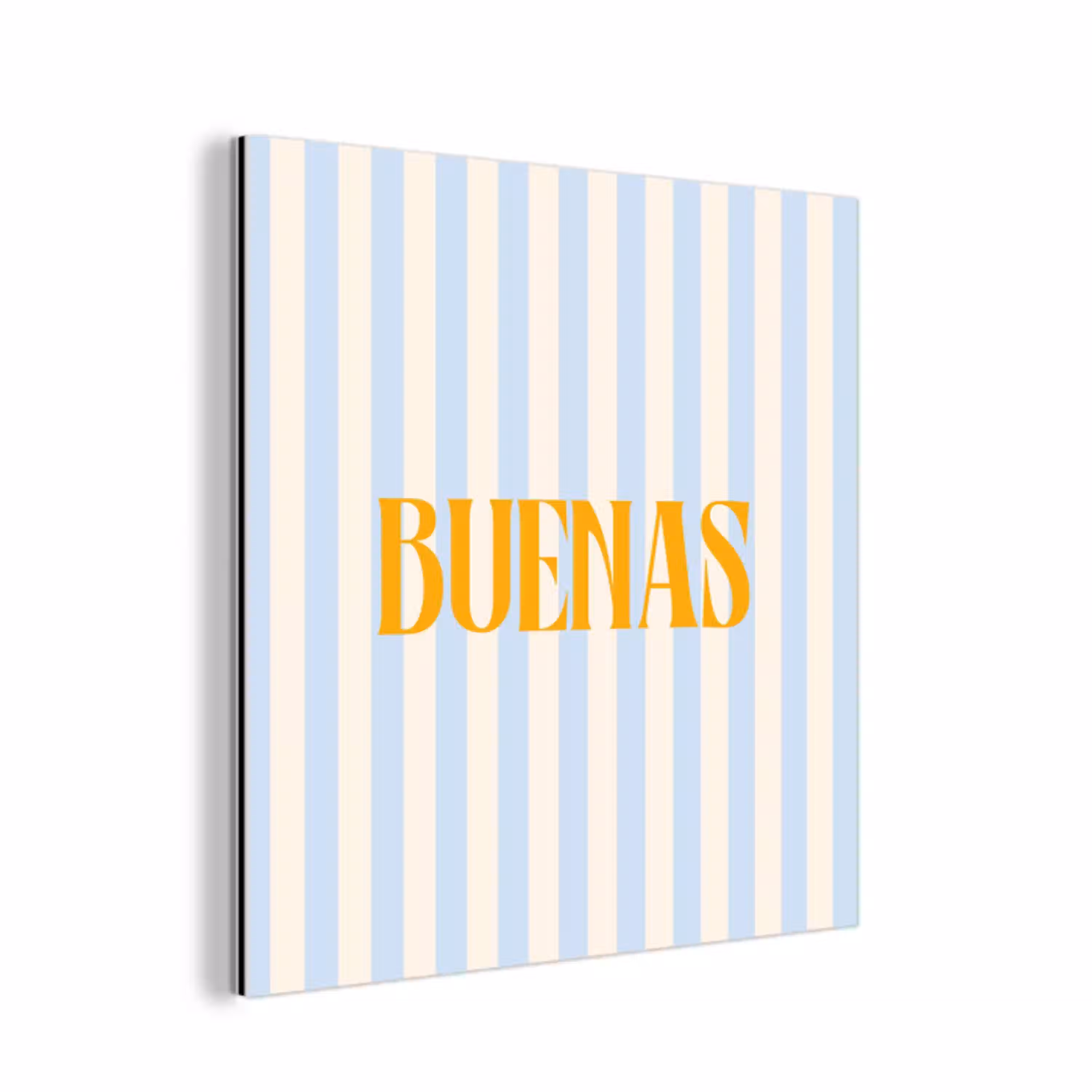 Oranje - Blauw - Strepen - Buenas aluminium wit klein -3d