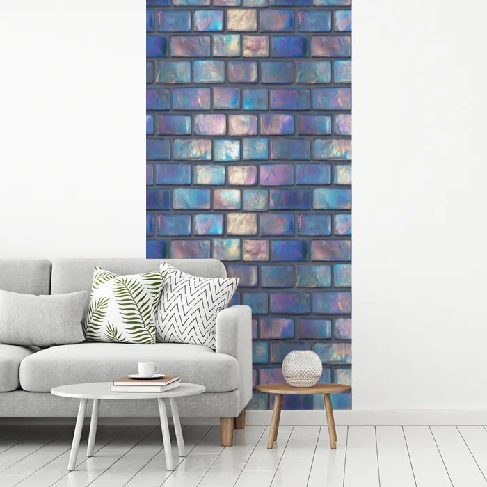 Metallic - Bakstenen - Glans - Kleuren fotobehang vinyl groot 64 -woonkamer