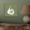 Vijgen - Minimalistisch - Getekend - Mosgroen aluminium wit klein -sfeer2