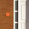 Weiße Herzchen in den Ecken - Elegant Naambord Hexagon klein -sfeer3-hexagon-XS