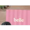 Roze - Gestreept - Belle muismat rubber klein -closeup