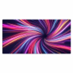 Abstract - Swirl - Futuristic - Neon Muismat XXL klein -3d_leeg
