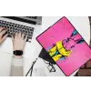 Konijn - Felroze - Sjaal - Abstract laptophoes neopreen klein -bureau