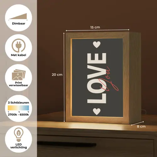 Love - Rood - Valentijn Light Box met kabel (Wandlamp) klein -USP_websiteoverzichtNL