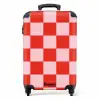 Squares - Rood/Roze NBS - Handbagage koffer - Kinderen Unisex middel -productfoto_recht