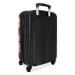 Bloemen - Abstract - Aardetinten NBS - Handbagage koffer - Volwassenen Unisex middel -achterkant