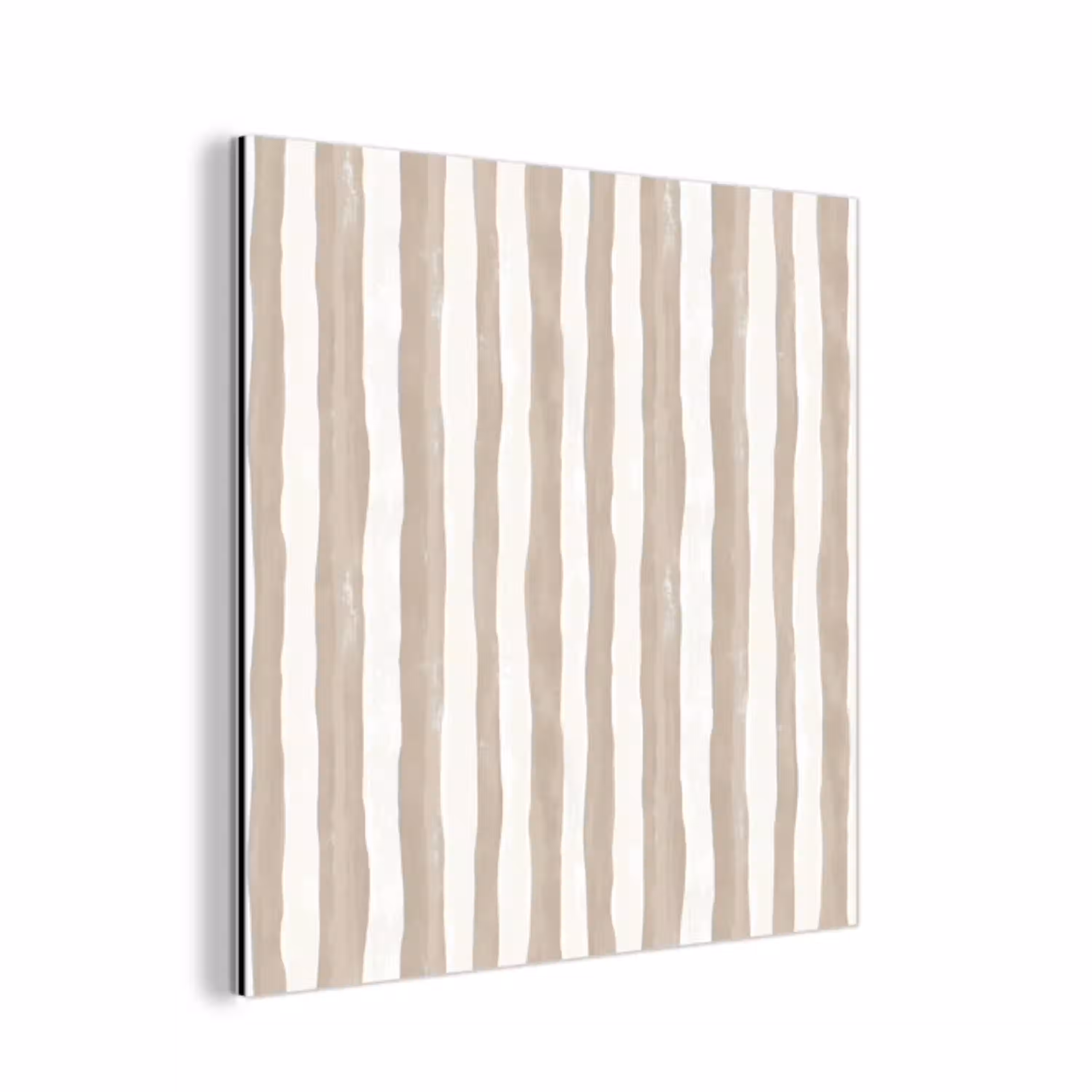 Minimalistisch - Strepen - Beige aluminium wit klein 46 -3d