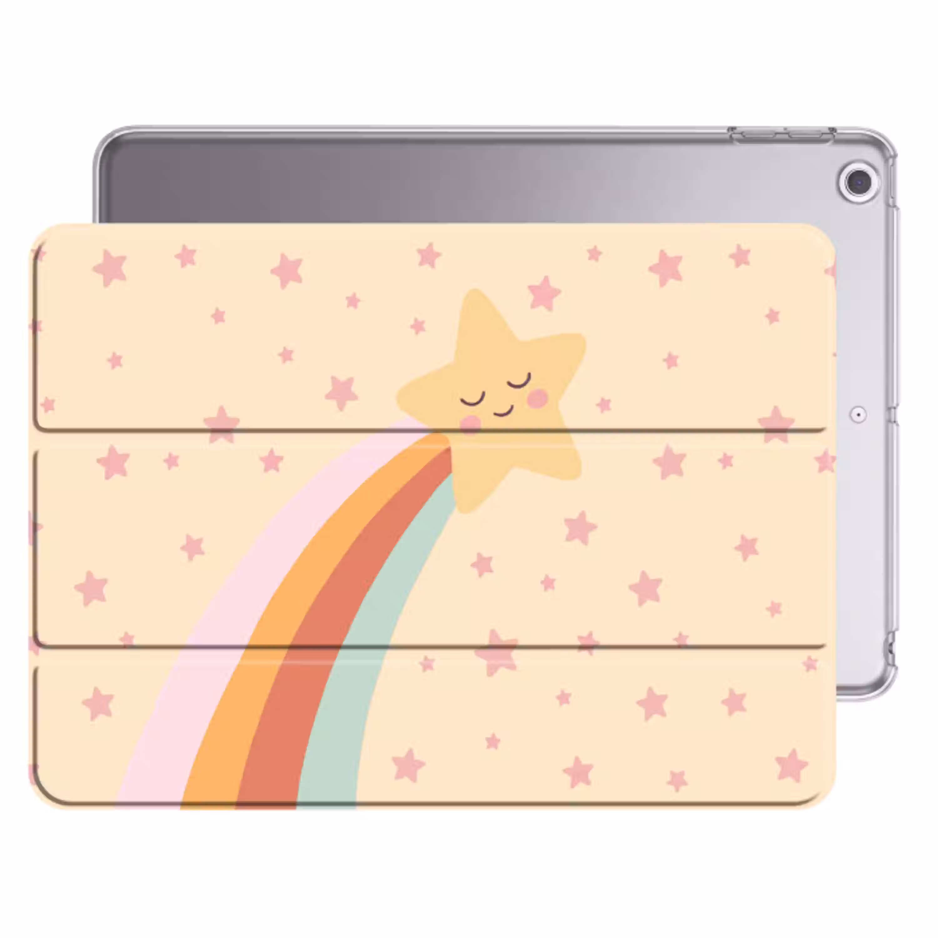 Ster - Regenboog - Nacht - Illustratie - Pastel Apple iPad 2017 middel -threedimensional_3d_global