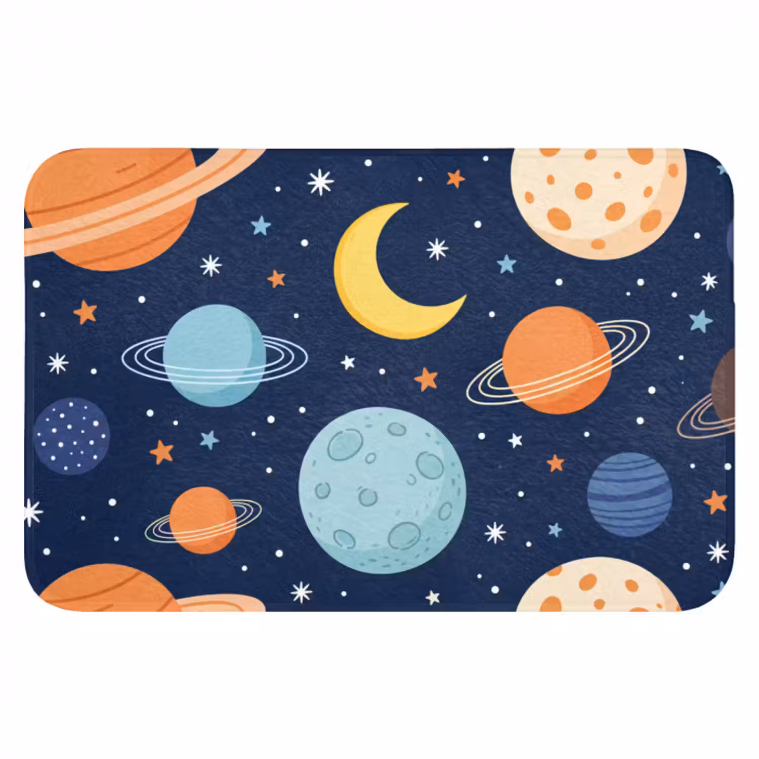 Badematte - Weltraum - Planeten - Farbenfroh