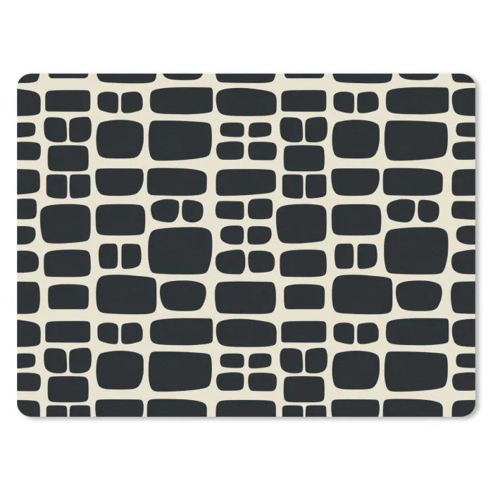 Modern - Organisch - Zwart muismat rubber klein 262 -3d