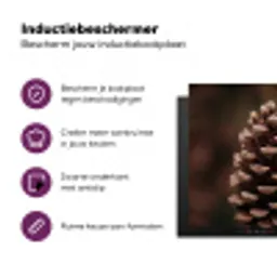 Dennenappel - Bos - Herfst - Bruin - Sfeervol Inductie beschermer vinyl 3mm middel -zzzzzzz-cc-usp