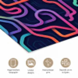 Retro - Abstract - Neon poster papier klein -closeup_NL