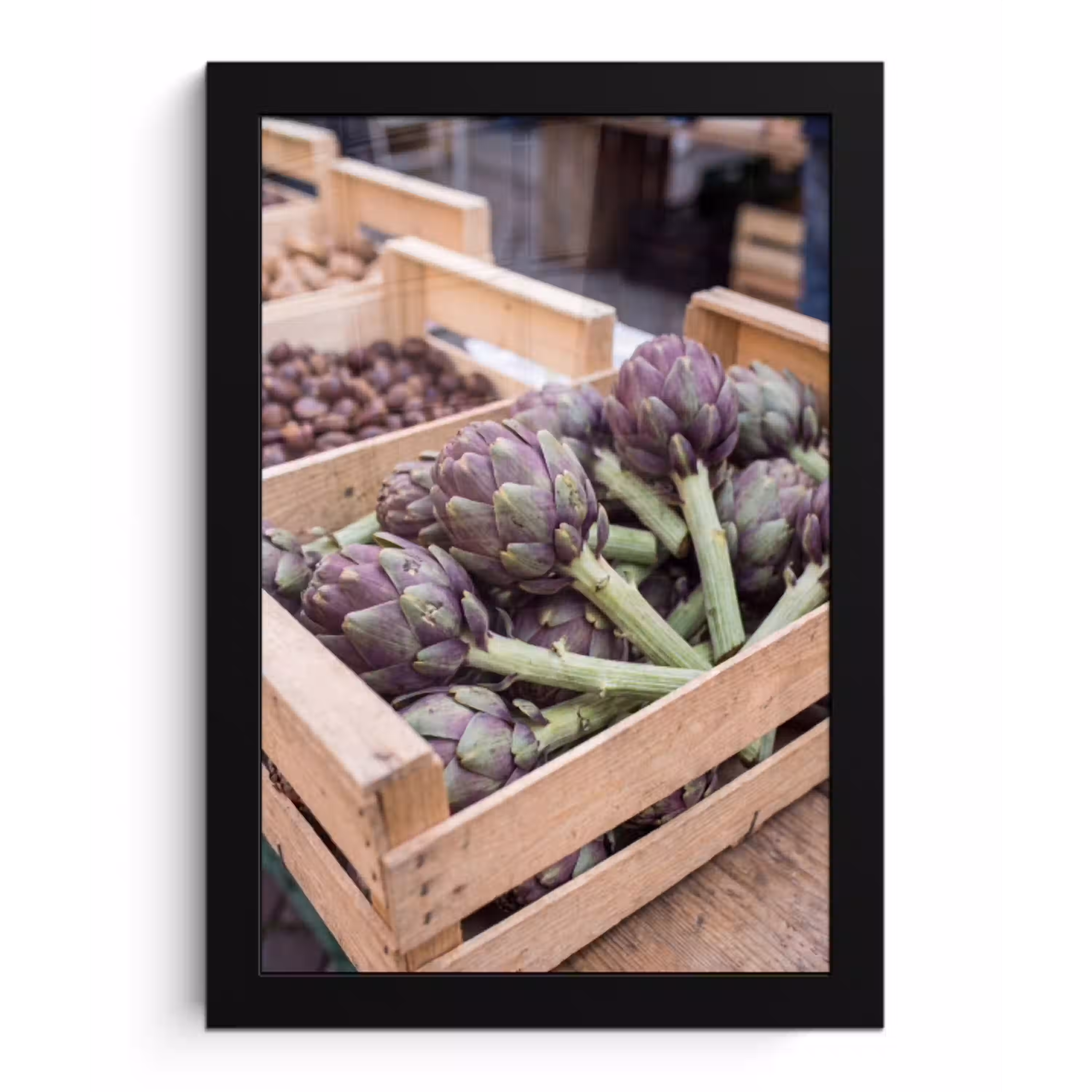 Groenten - Markt - Vers fotolijst zwart zonder passe partout klein -3d