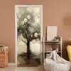Beige - Abstract - Boom - Goud deurposter klein -sfeer1