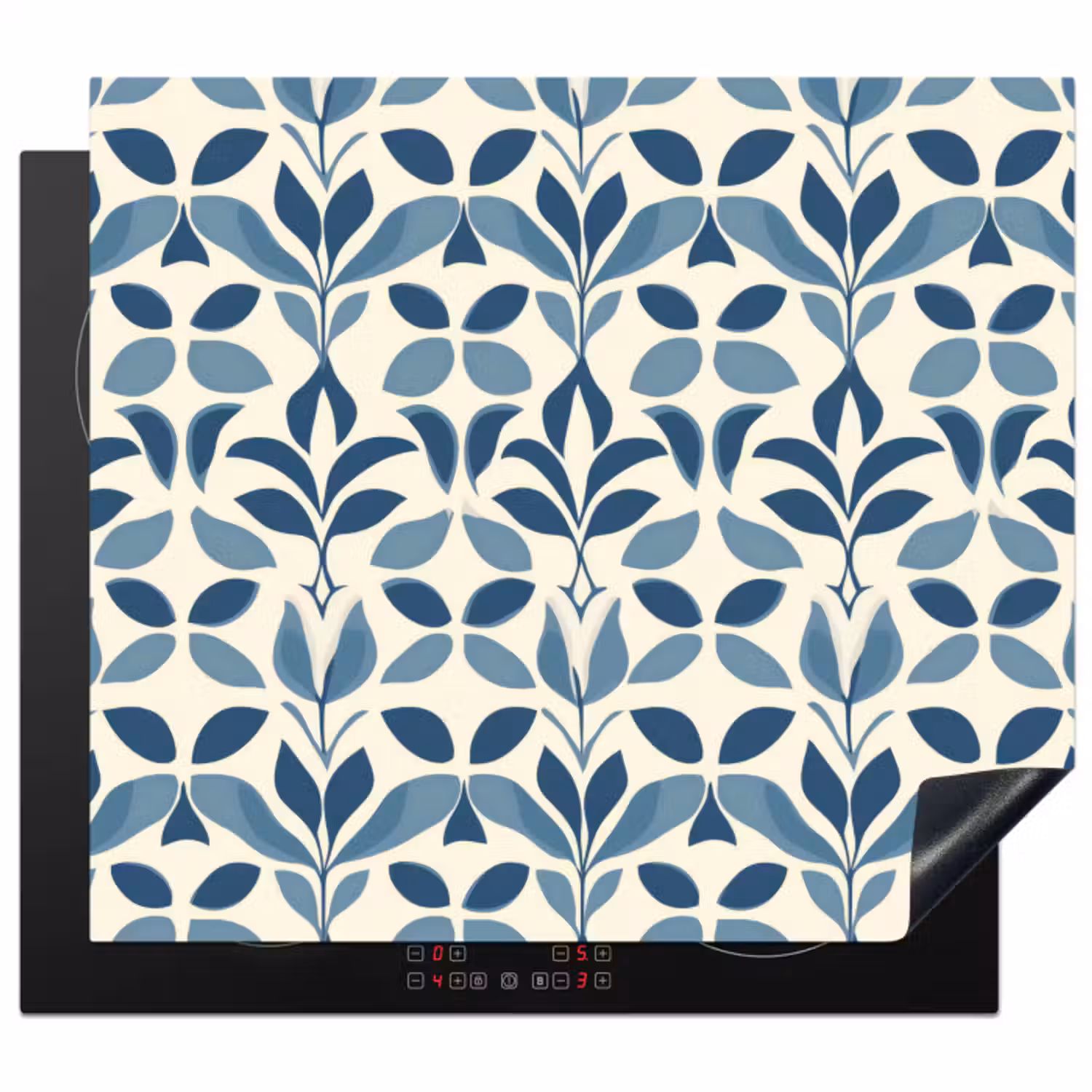 Inductie beschermer - Flora - Modern - Blauw