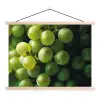 Druiven - Tros - Groen textielposter latten blank klein -3d