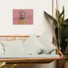 Leeuw - Pak - Geruit - Bril tuinposter los doek klein -sfeer7