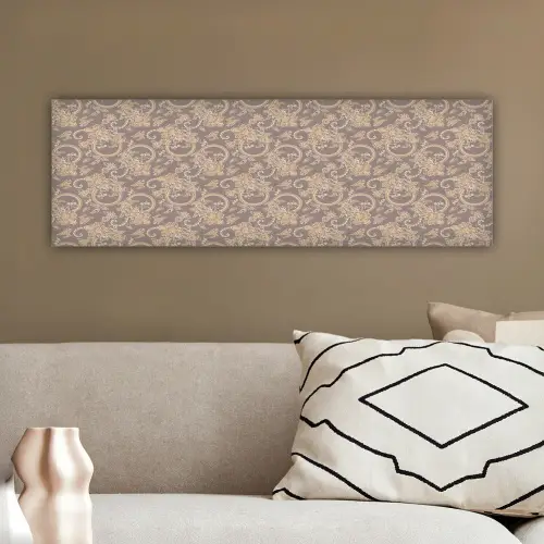 Oosters - Bloemen - Beige - Grijs canvas 2cm klein 828 -sfeer3