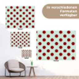Polka - Dots - Rood tuinposter los doek klein 239 -Xsfeer9_DE