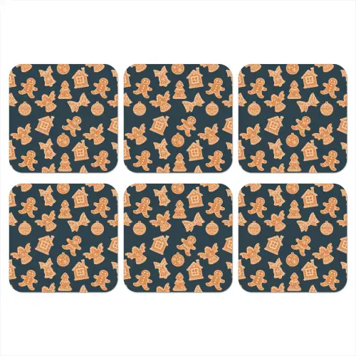 Illustratie - Koekjes - Blauw onderzetter kurk middel 366 -3d