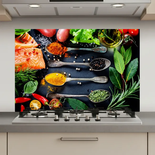 Kruiden - Lepels - Keuken - Specerijen keuken achterwand spatscherm klein -3d_website