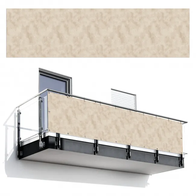 Balkonsichtschutz - Textur - Sprenkeln - Beige