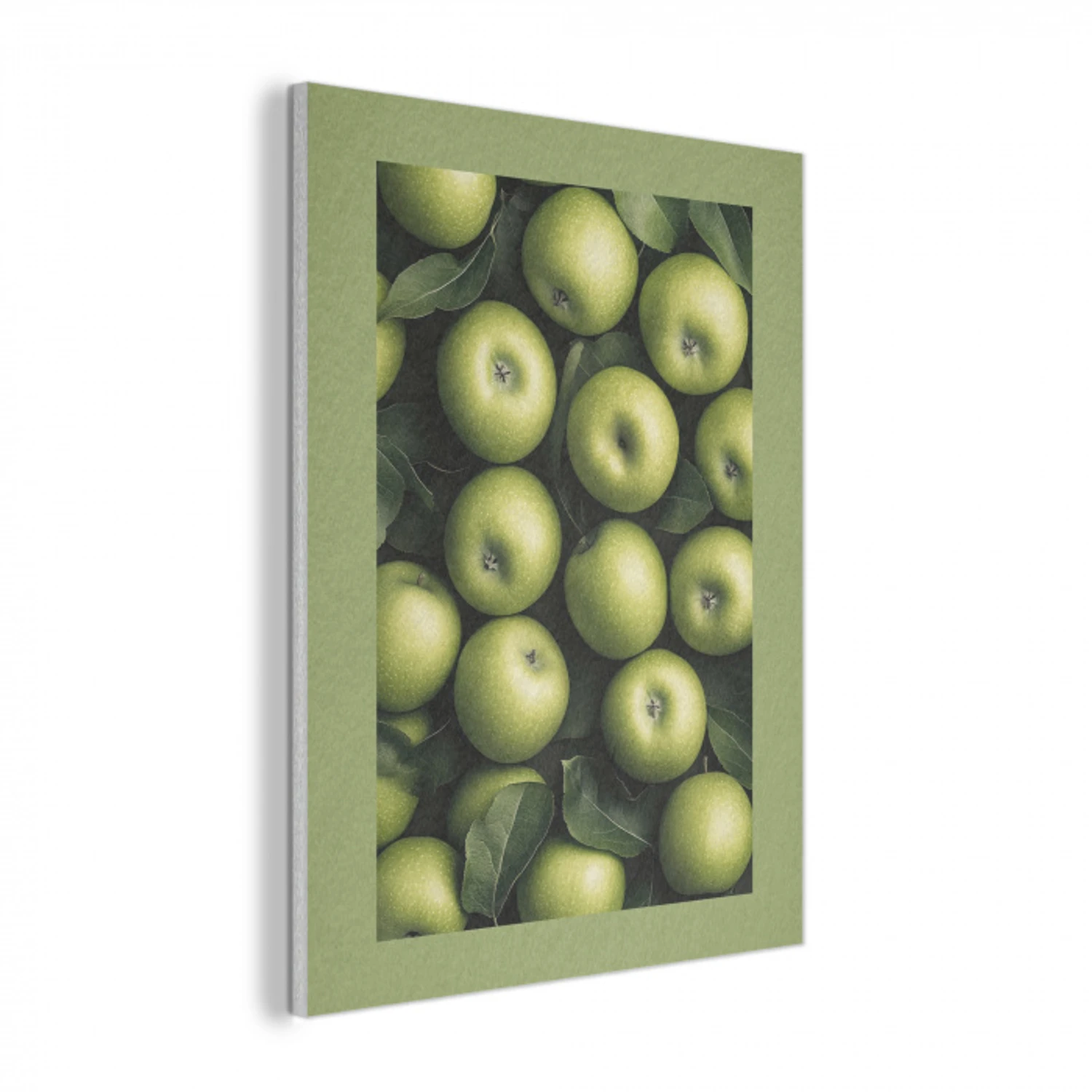 Appels - Groen - bladeren PET vilt klein -3d